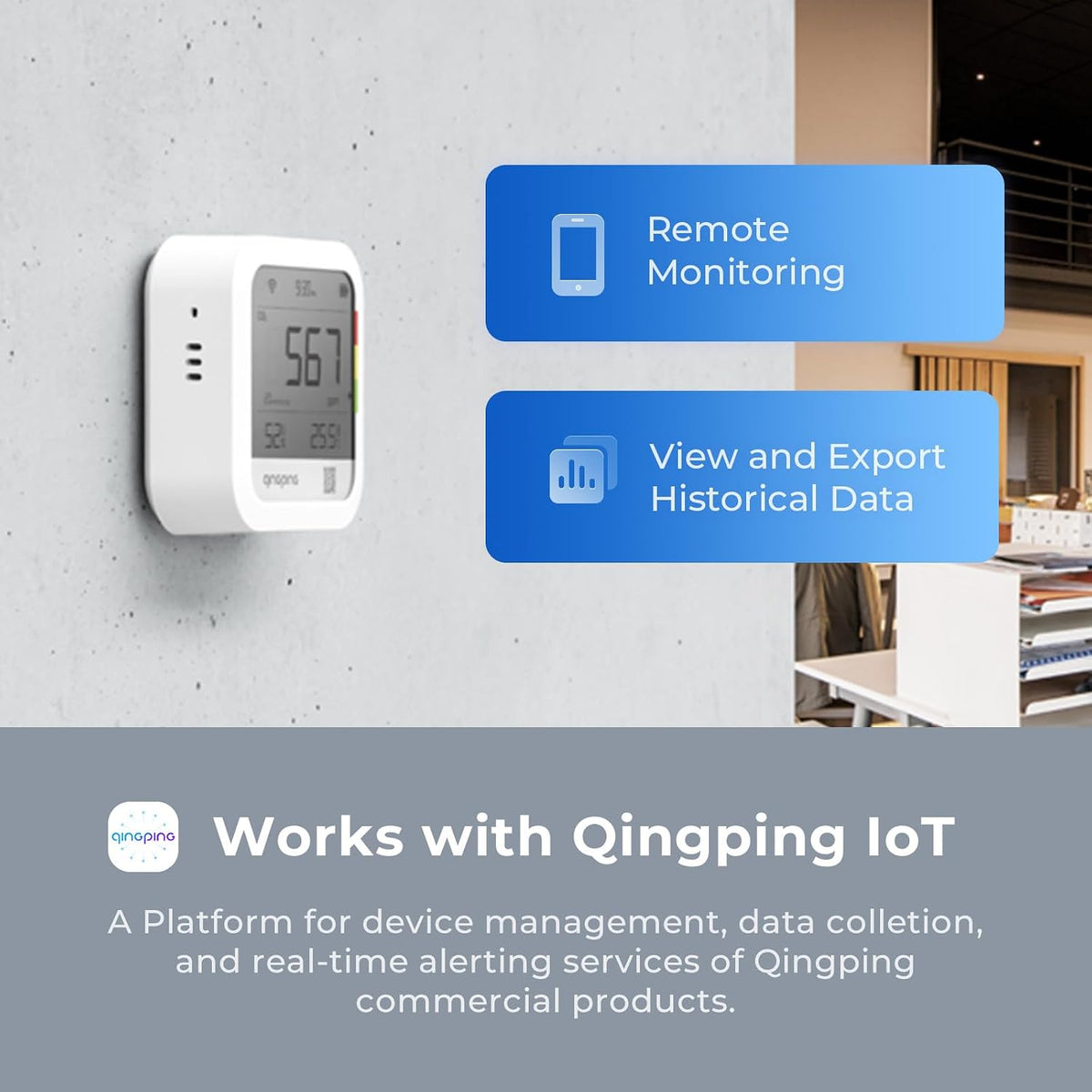 Qingping IoTによる遠隔モニタリングと履歴データの確認・書き出し